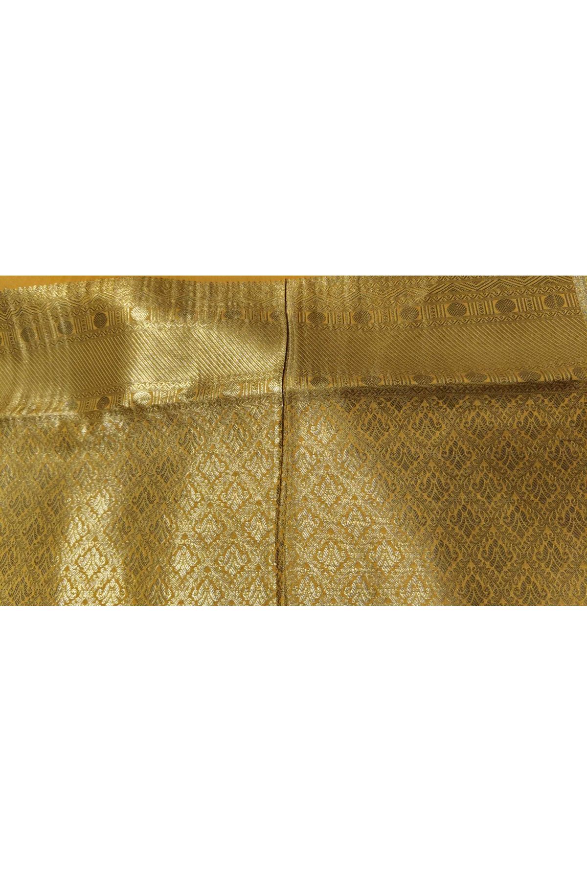 Mysore Crepe Mustard Saree