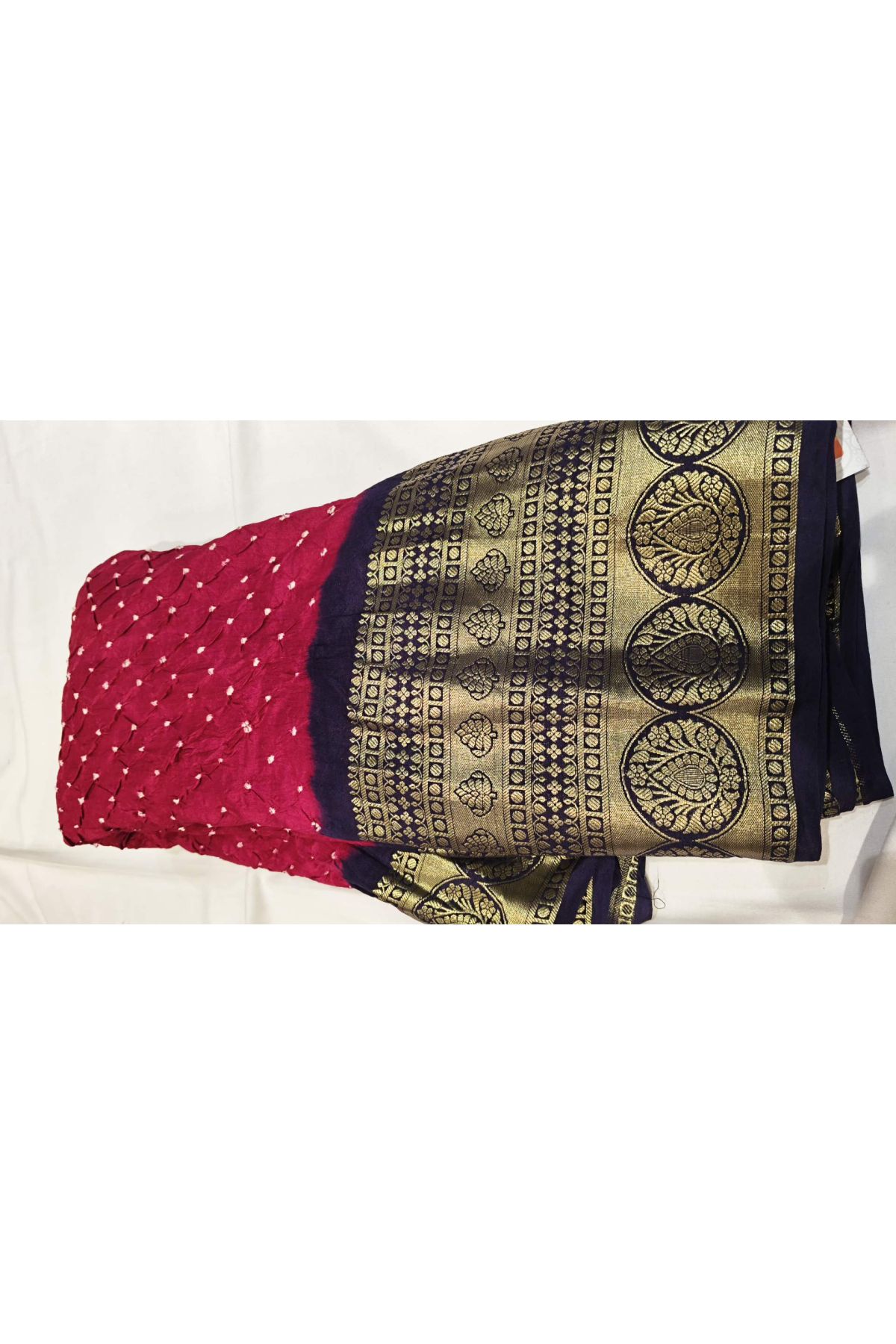 Bandhani Silk Wine Saree