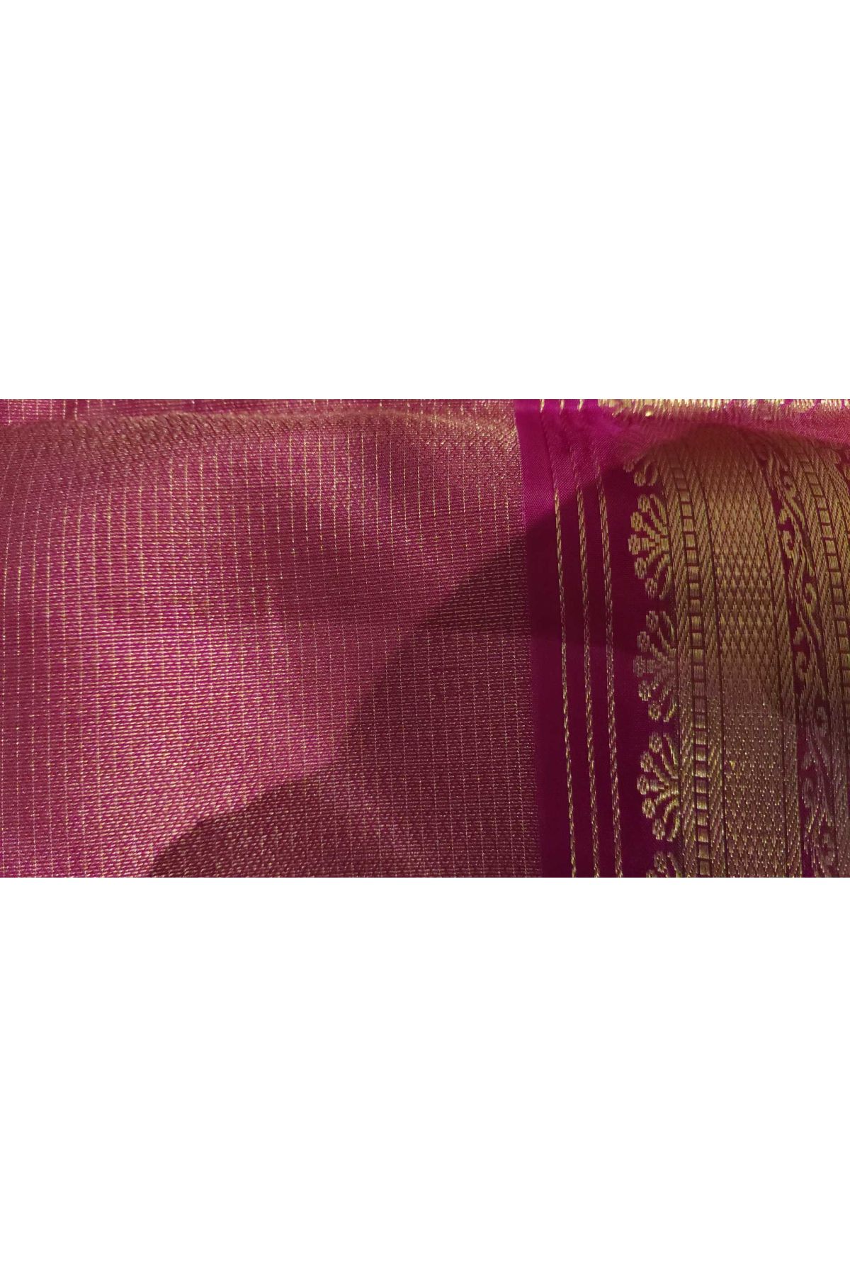 Kancheepuram Silk Parrot Green Saree With Zari Lines Contrast Border