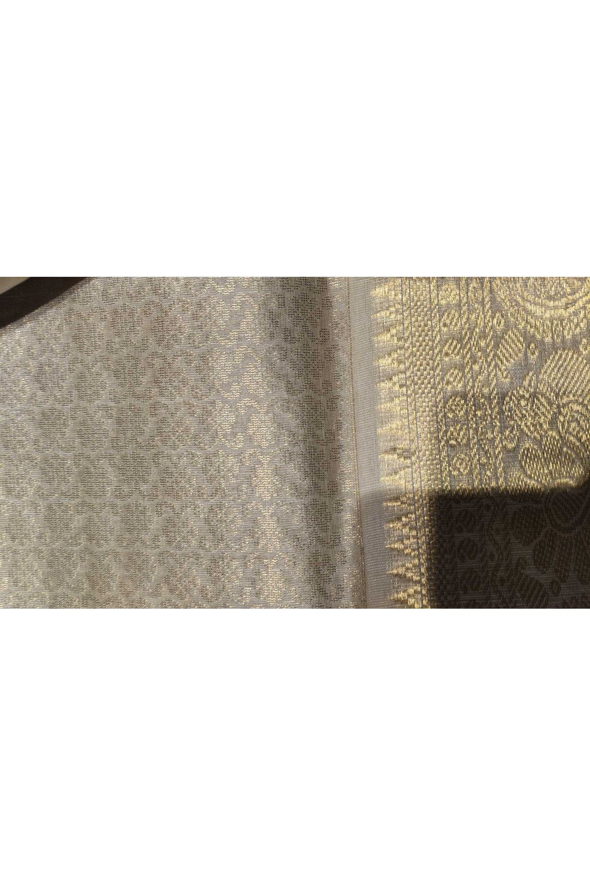 Kuppadam Sico Dual Colour Saree With Florals And Peacocks Border