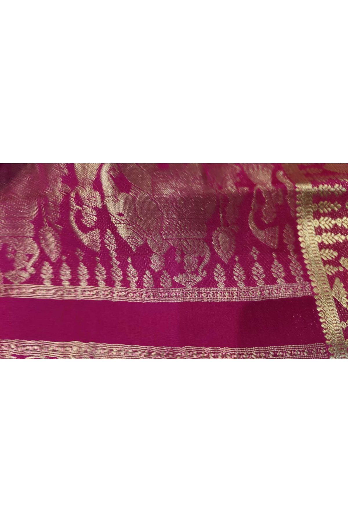 Mysore Crepe Navy Blue Saree