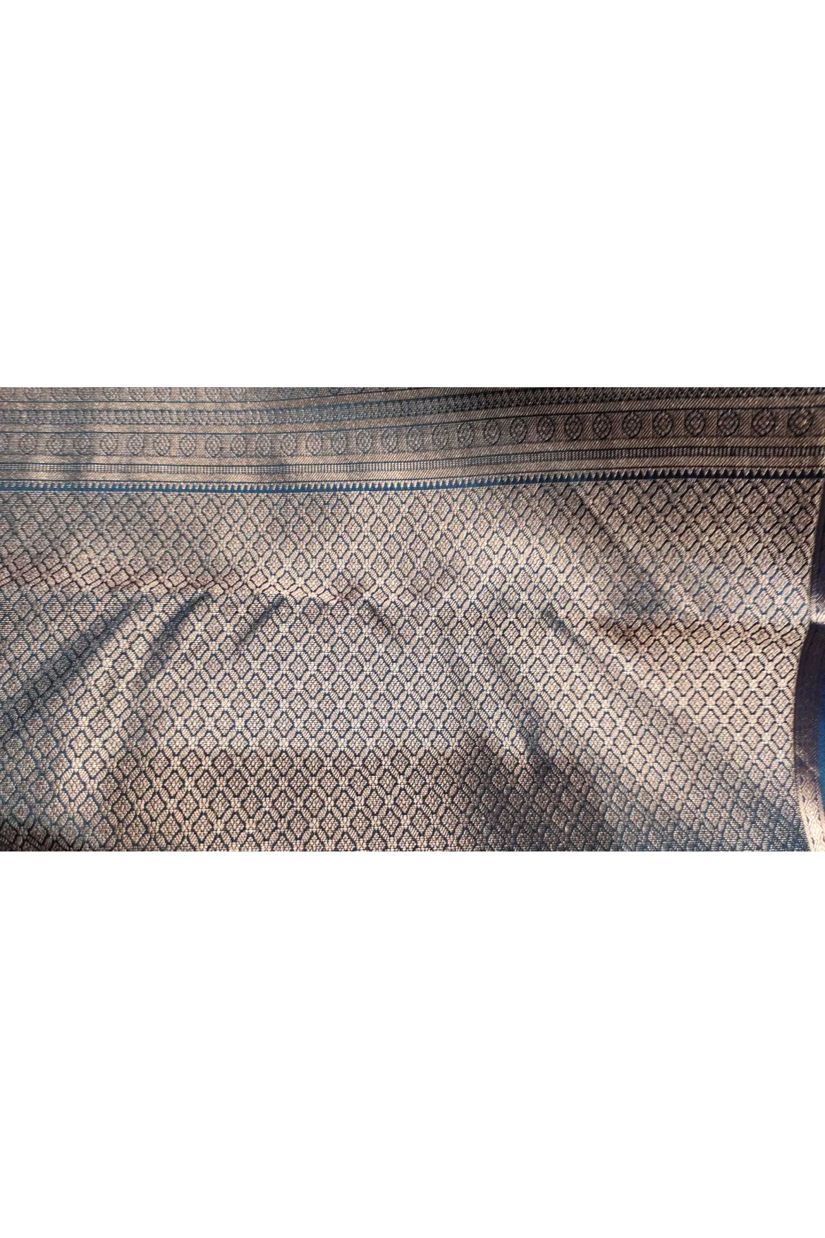 Kancheepuram Silk Teal Blue Saree