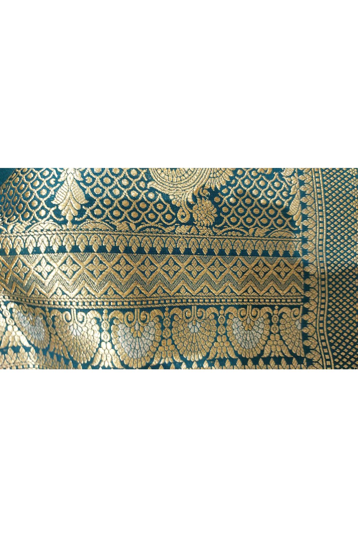 Banarasi Silk Teal Blue  Saree