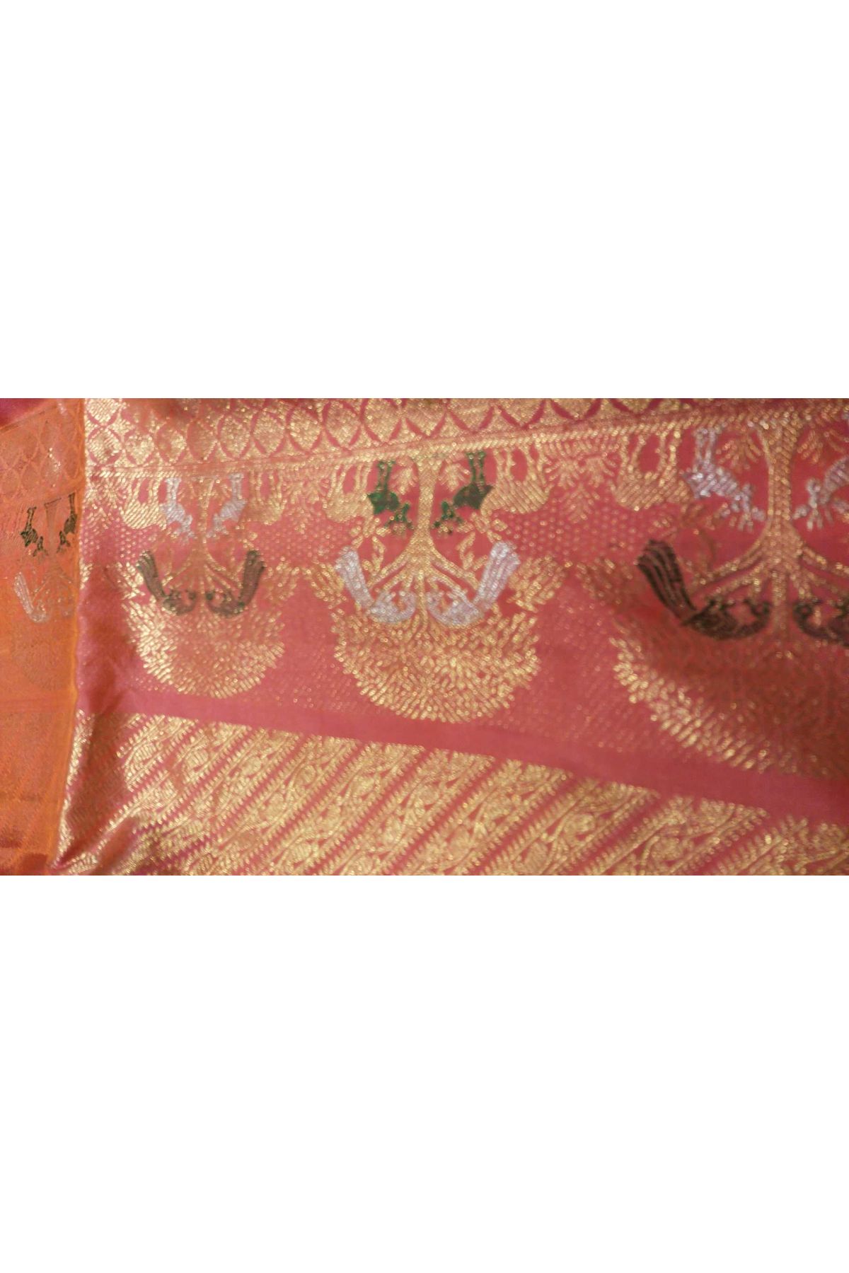Gadwal Silk Bottle Green Saree