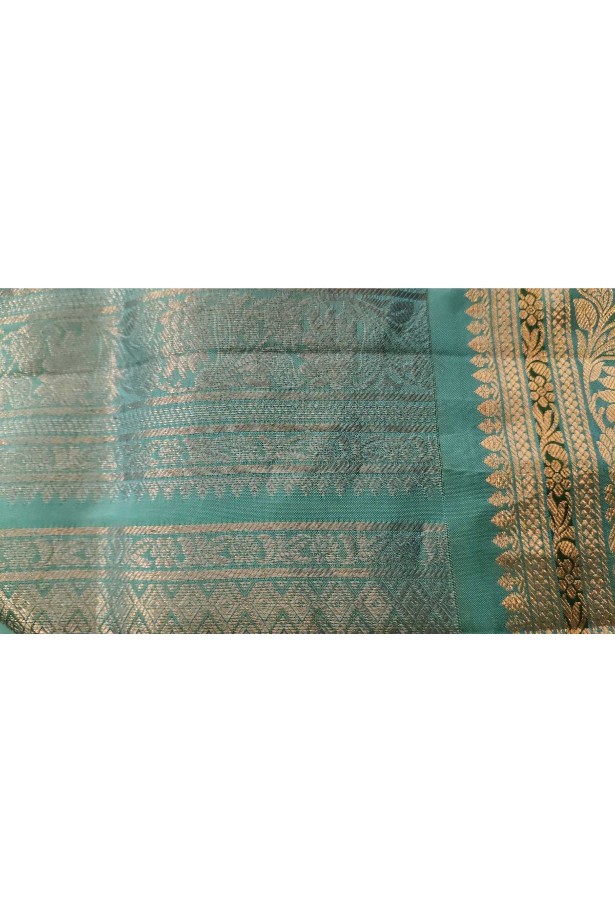 Gadwal Silk Sea Green Saree
