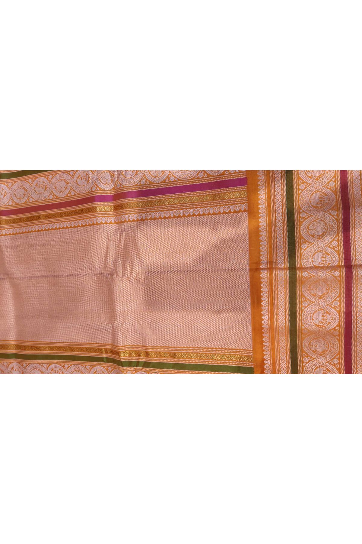 Gadwal Silk Navy Blue Saree