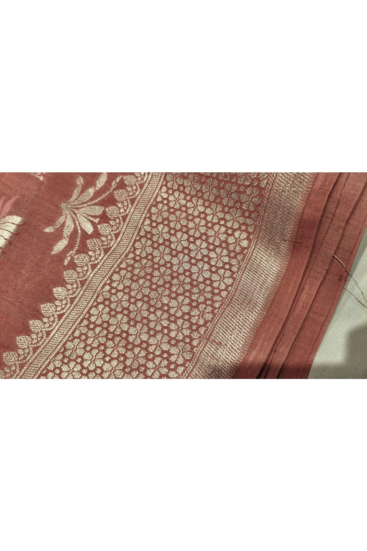 Fancy Tussar Georgette Light Baby Pink Saree