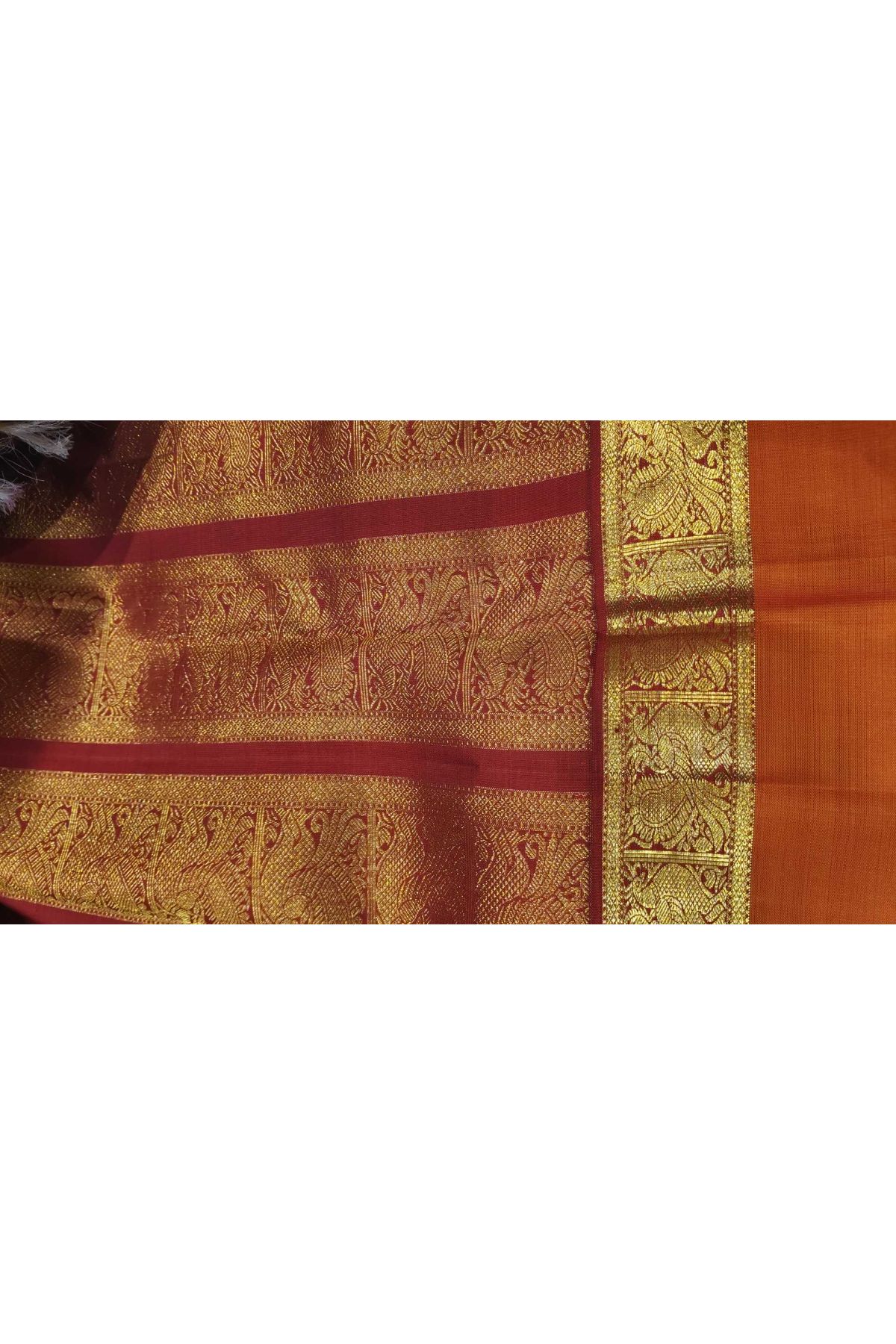 Kancheepuram Silk Peach Saree
