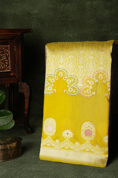 Banarasi Silk Yellow Saree