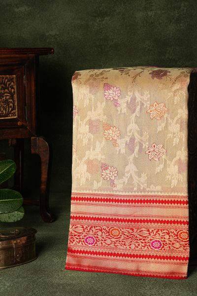 Banarasi Organza Gold Saree