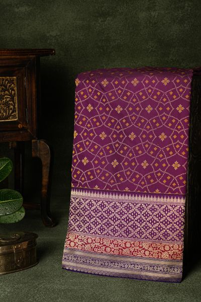 Banarasi Silk Purple Saree