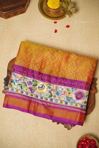 Patola Fusion Silk Dual Colour Saree