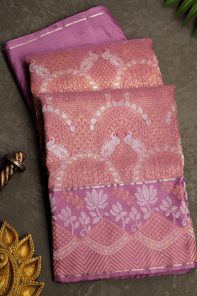 Zari Kota Lilac Saree
