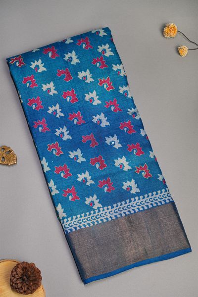 Fancy Tussar Dual Colour Saree