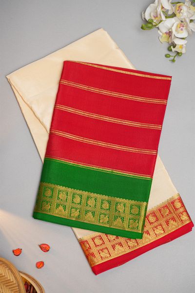 Mysore Crepe Multicolour Saree