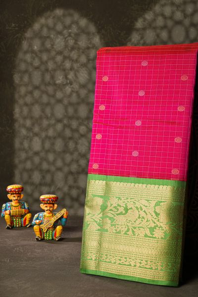 Kuppadam Sico Rani Pink Saree