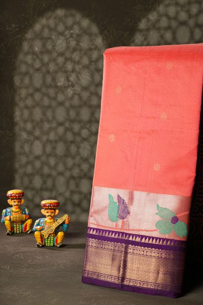 Kuppadam Sico Peach Saree