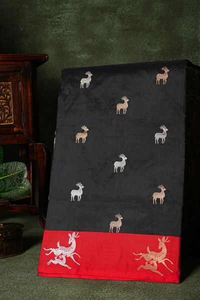 Banarasi Silk Black Saree
