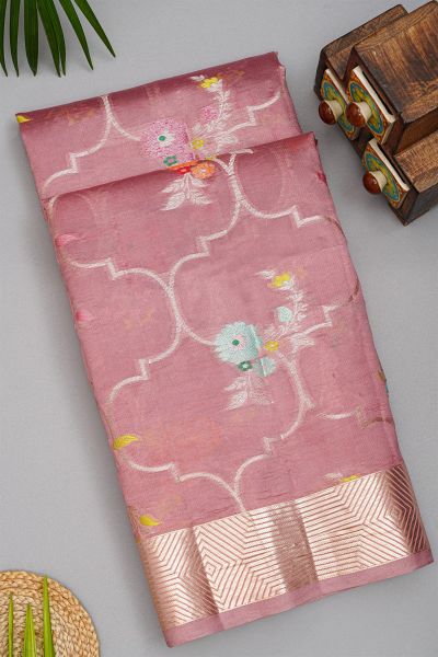 Fancy Matka Silk Onion Pink Saree