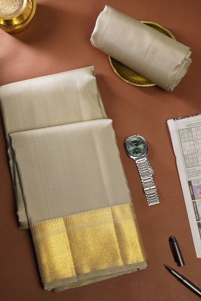 Kancheepuram Silk Grey Dhoti