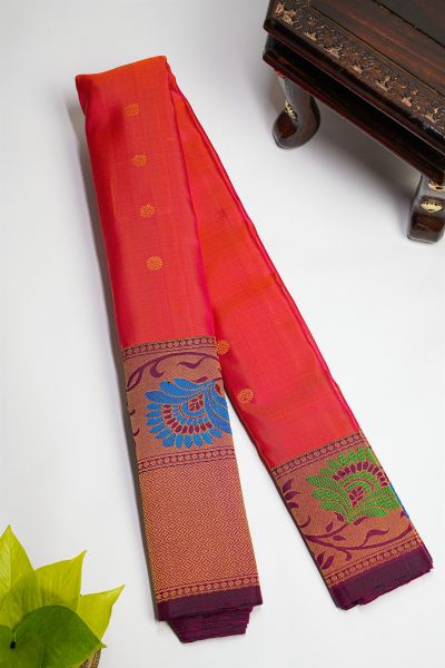 Gadwal Silk Red Saree