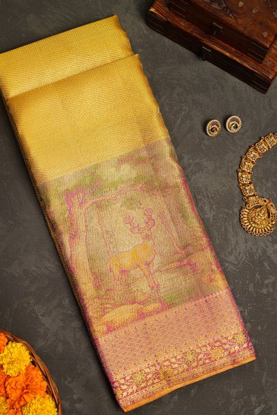 Kancheepuram Tissue Gold Saree