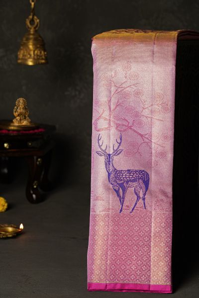 Kancheepuram Silk Pink Saree