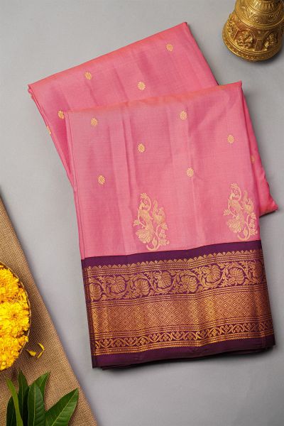 Gadwal Silk Pink Saree