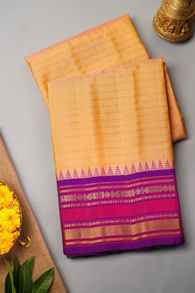 Gadwal Silk Cream Saree