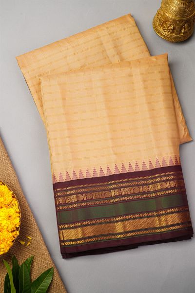 Gadwal Silk Cream Saree