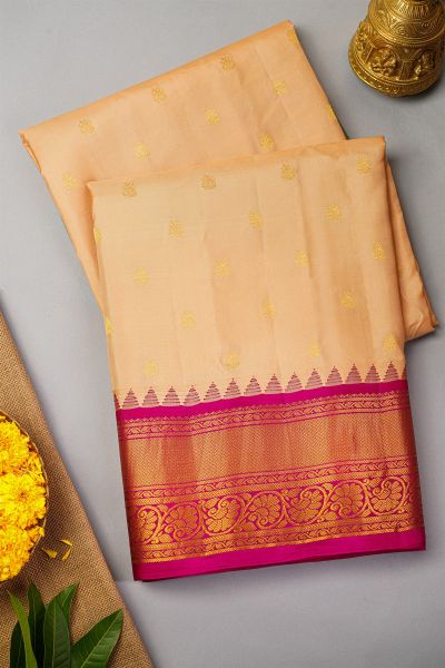 Gadwal Silk Cream Saree