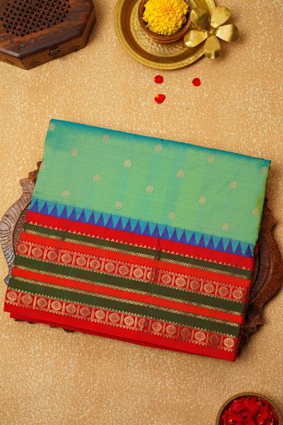 Narayanpet Silk Sea Green Saree
