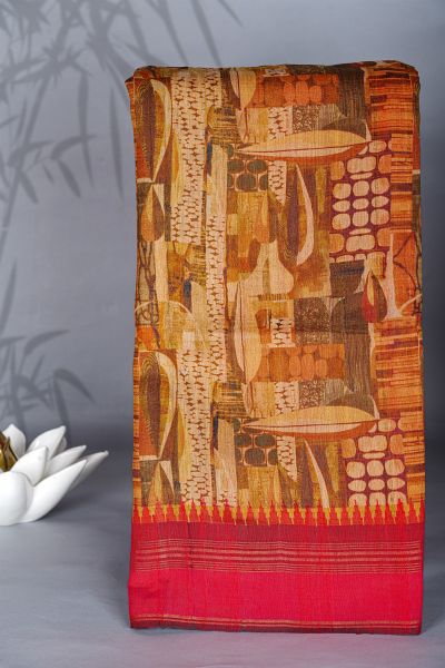 Fancy Tussar Multi-Colour Saree