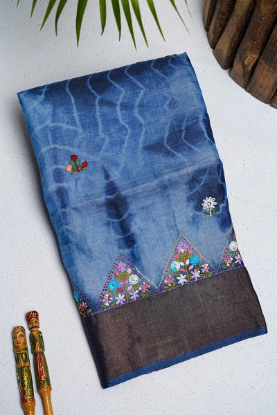 Fancy Tussar Multi-Colour  Saree