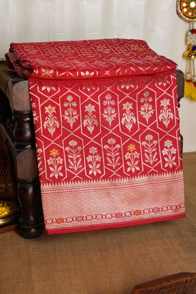 Banarasi Silk Rani Pink Saree