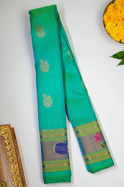 Gadwal Silk Sea Green Saree