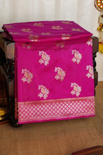 Banarasi Silk Magenta Saree