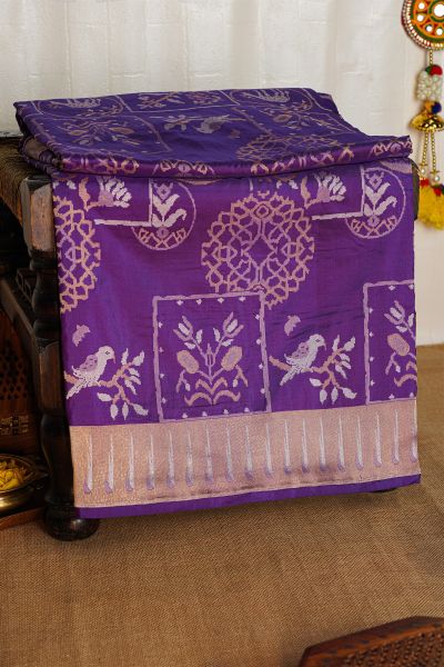Banarasi Silk Purple Saree