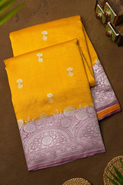 Fancy Matka Silk Orange  Saree