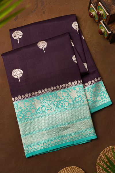 Fancy Matka Silk Wine Saree