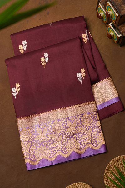 Matka Silk Wine Saree