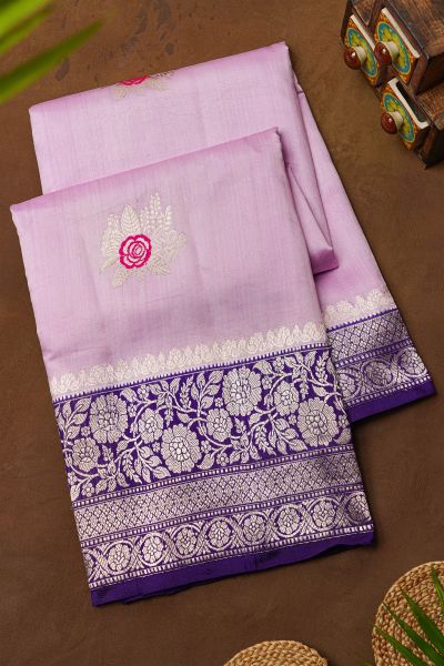 Fancy Matka Silk Lavender Saree
