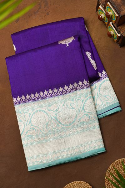 Fancy Matka Silk Royal Blue Saree