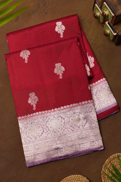 Fancy Matka Silk Red Saree