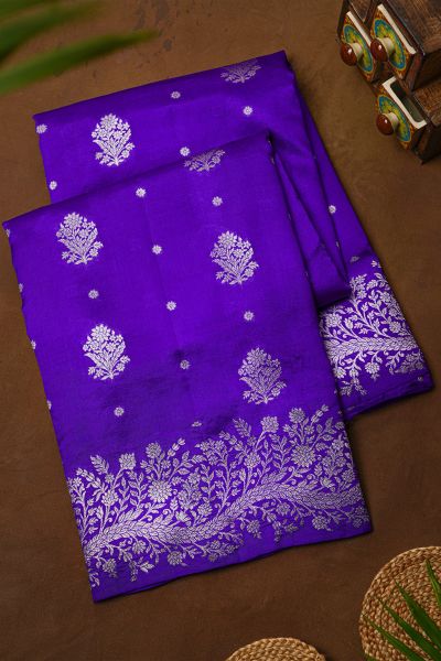 Fancy Matka Silk Royal Blue Saree
