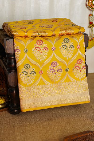 Banarasi Silk Yellow Saree