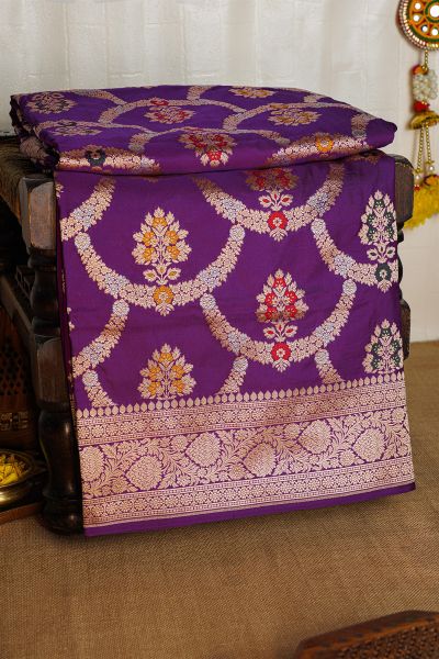Banarasi Silk Purple Saree