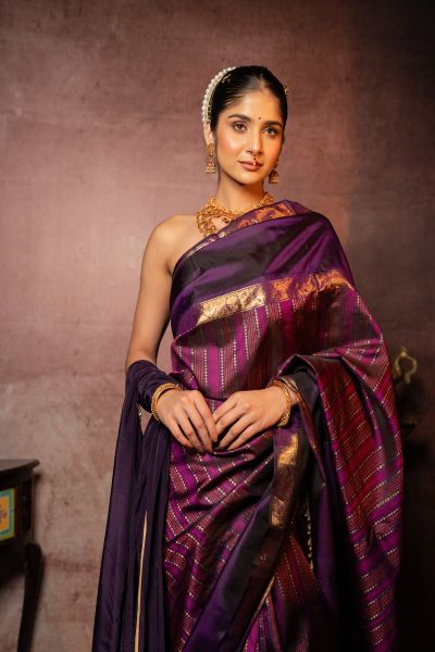 Kancheepuram Silk Dual Colour Saree