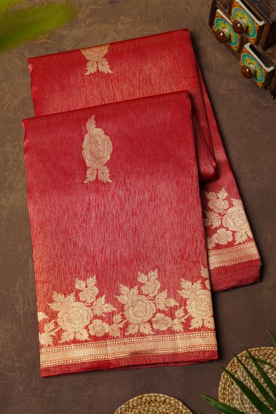 Fancy Silk Red Saree