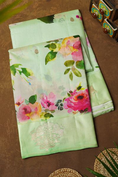 Matka Silk Sea Green  Saree